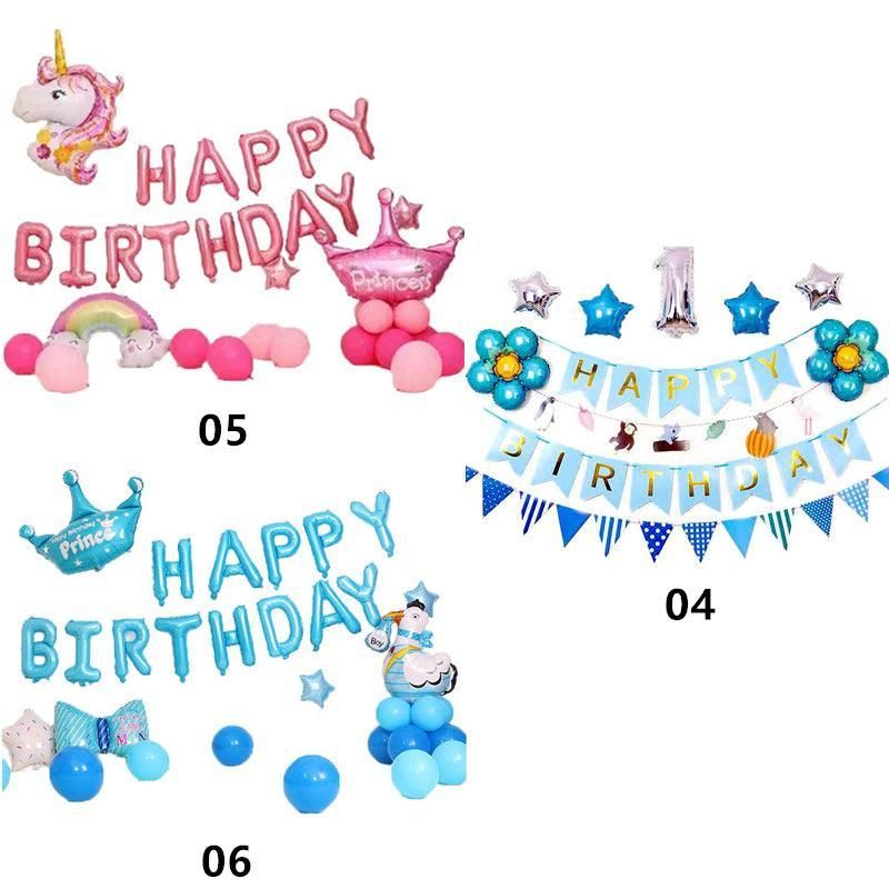 45-50 Pcs Happy Birthday 3D Unicorn Decoration Balloons Diy Decor Party Set - 02 view 11