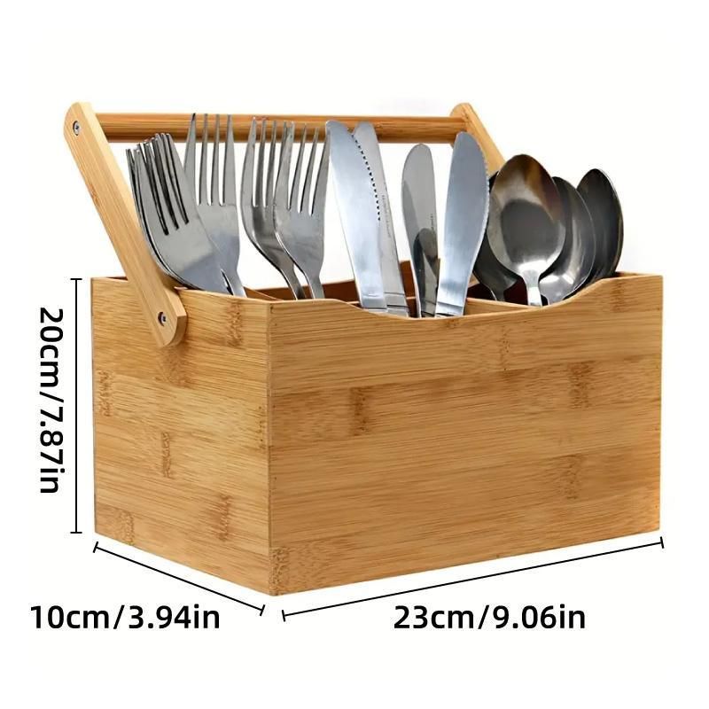 Portable Bamboo Storage Box Fruit Basket Organizer Multipurpose Storage Basket view 3