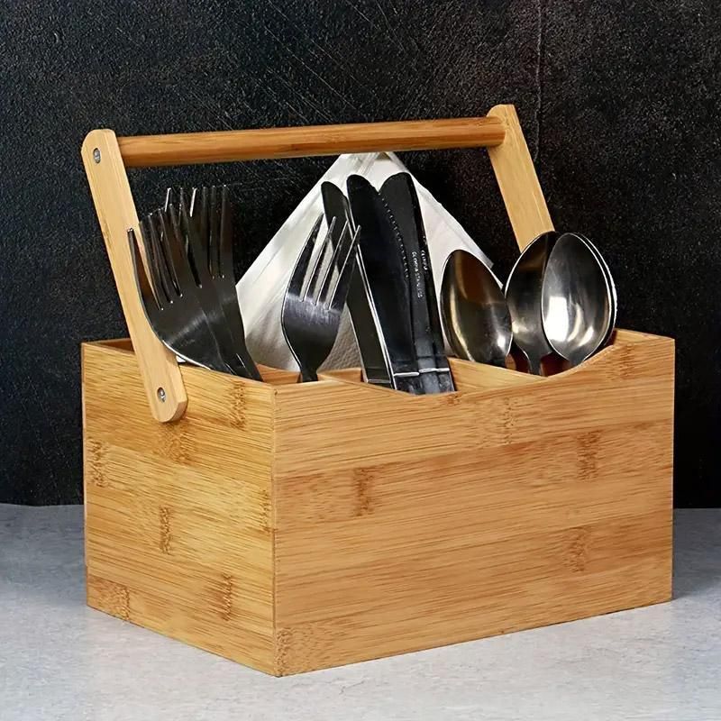 Portable Bamboo Storage Box Fruit Basket Organizer Multipurpose Storage Basket view 5
