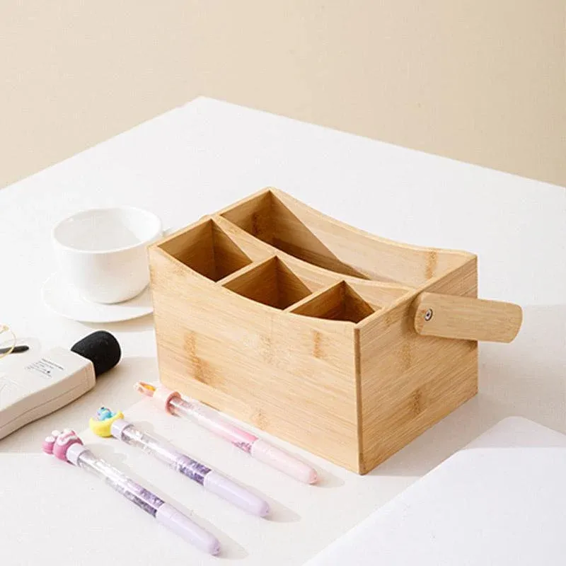 Portable Bamboo Storage Box Fruit Basket Organizer Multipurpose Storage Basket view 6