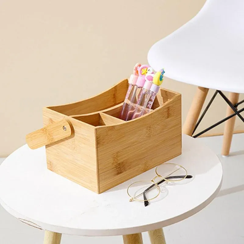 Portable Bamboo Storage Box Fruit Basket Organizer Multipurpose Storage Basket view 7