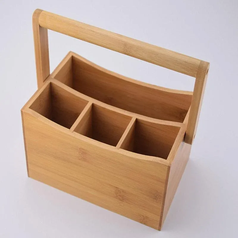Portable Bamboo Storage Box Fruit Basket Organizer Multipurpose Storage Basket view 10