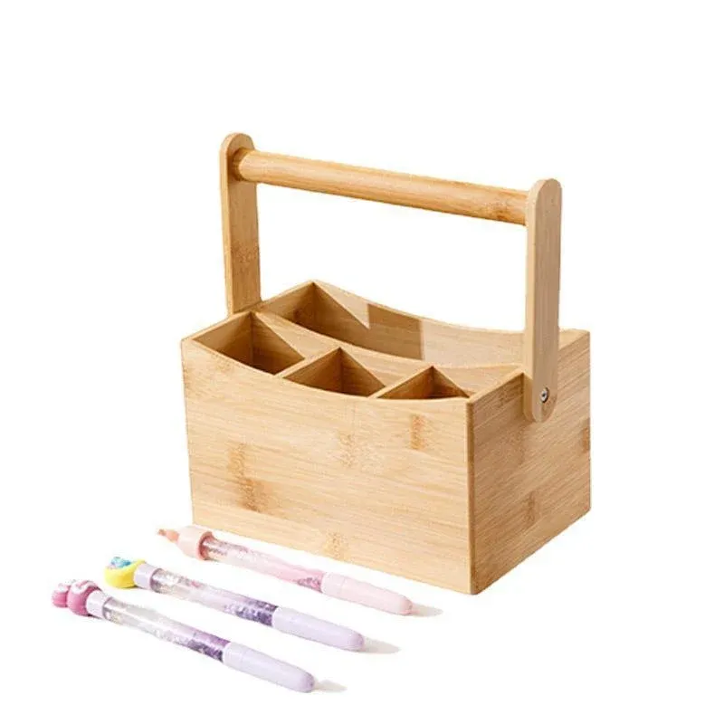 Portable Bamboo Storage Box Fruit Basket Organizer Multipurpose Storage Basket view 12