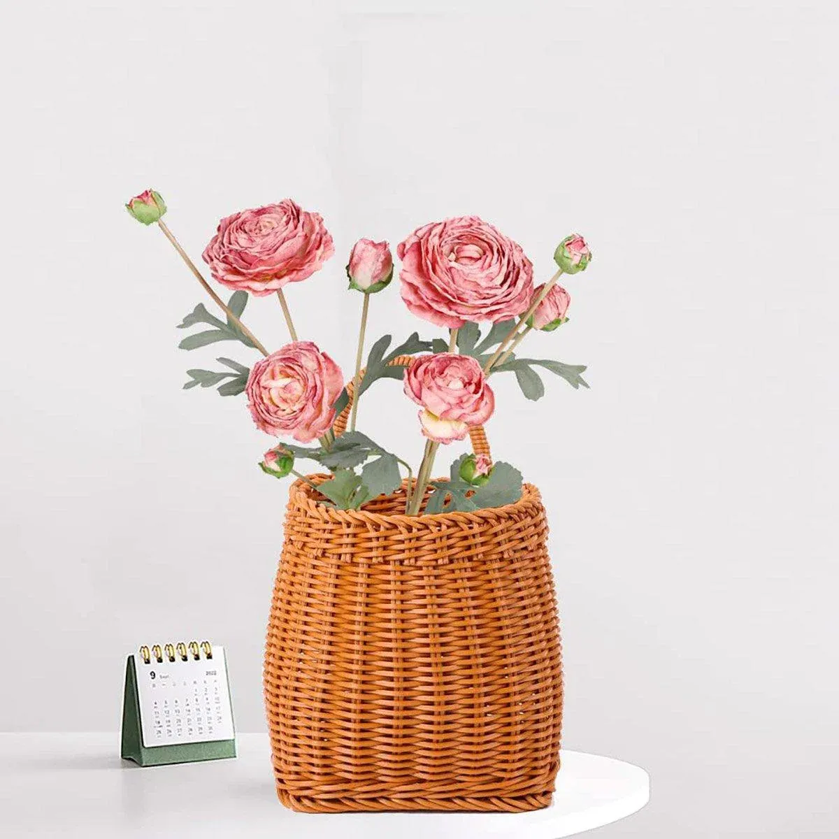 Vintage Wall Hanging Basket Kitchen Storage Basket Small Flower Basket view 5