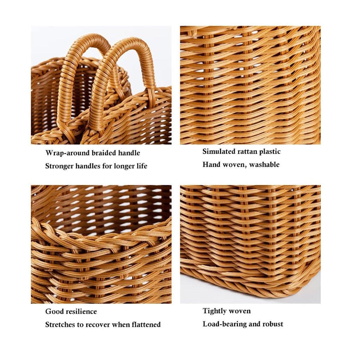 Vintage Wall Hanging Basket Kitchen Storage Basket Small Flower Basket view 6