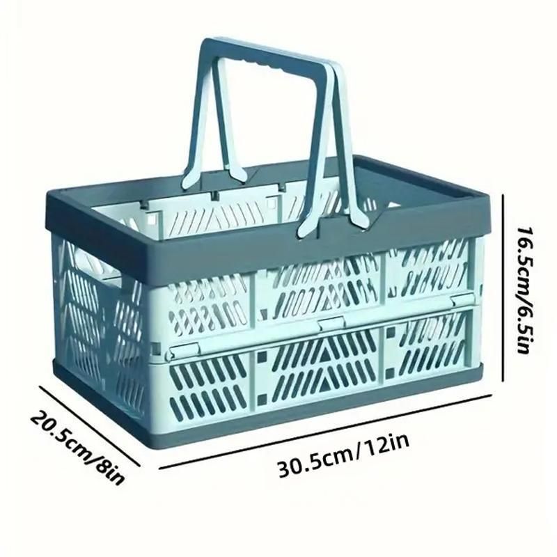 Foldable Portable Picnic Basket Lightweight Storage Basket for Outdoor Use - Pink view 4