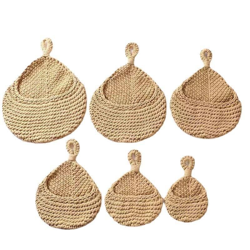 Hanging Wall Organizer Vegetable Fruit Basket Kitchen Storage Pouch Bag Diy view 3