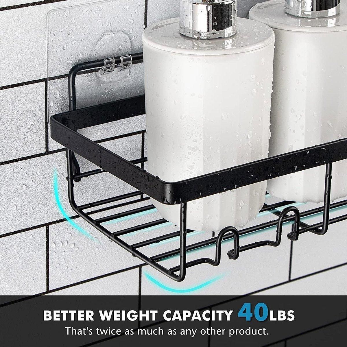 Perforation Free Bathroom Shelf Space Saving Storage Rack Organizer for Home Use view 5
