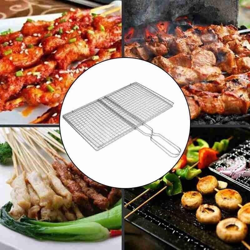 Bbq Fish Grilling Basket Grill Camping Net Meat Vegetable Cooking Kitchen Tool view 4