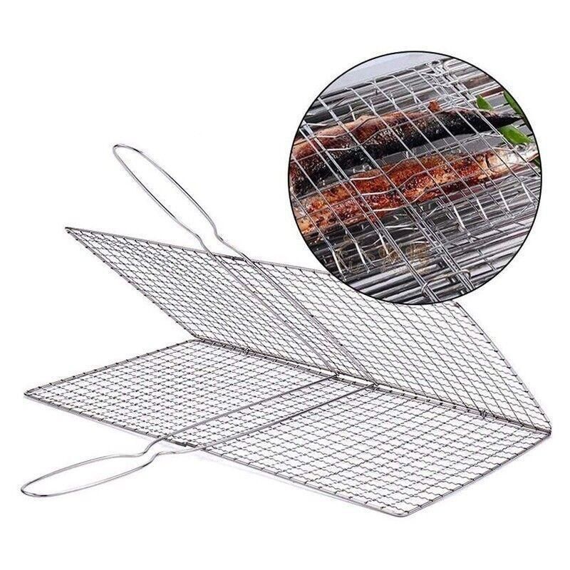 Bbq Fish Grilling Basket Grill Camping Net Meat Vegetable Cooking Kitchen Tool view 7