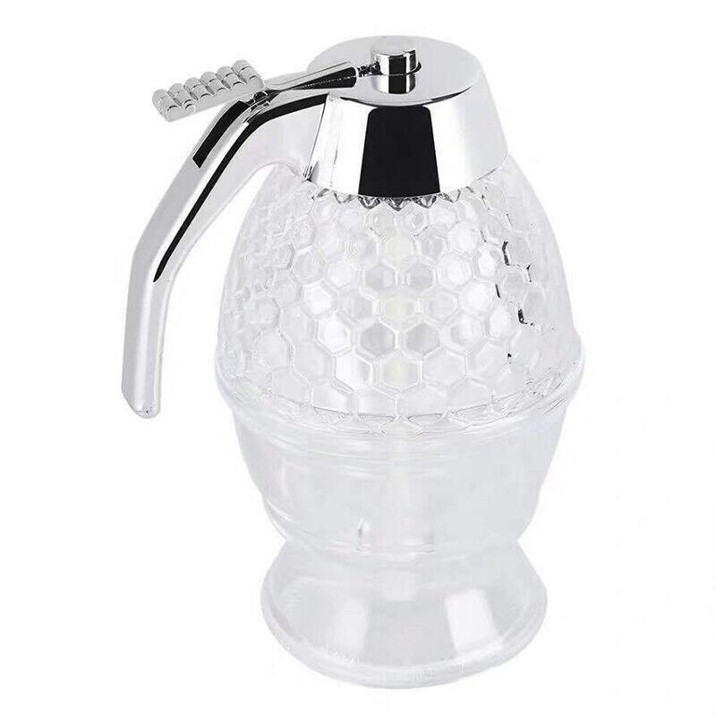 Honey Syrup Dispenser with Stand Bottom Flow Trigger Jar for Kitchen Use view 2