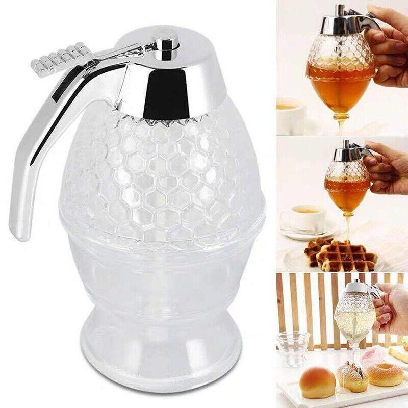 Honey Syrup Dispenser with Stand Bottom Flow Trigger Jar for Kitchen Use view 5