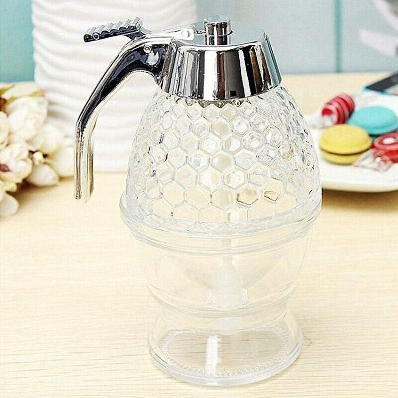 Honey Syrup Dispenser with Stand Bottom Flow Trigger Jar for Kitchen Use view 8