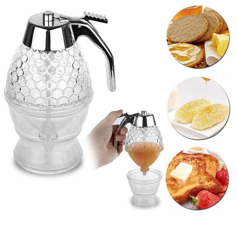 Honey Syrup Dispenser with Stand Bottom Flow Trigger Jar for Kitchen Use view 10