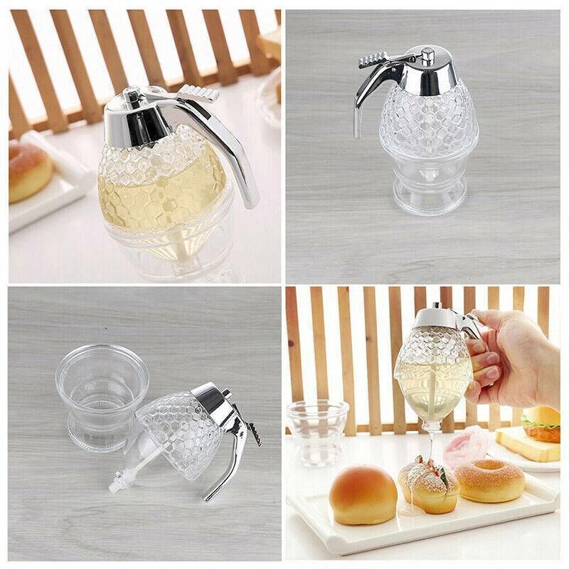 Honey Syrup Dispenser with Stand Bottom Flow Trigger Jar for Kitchen Use view 12