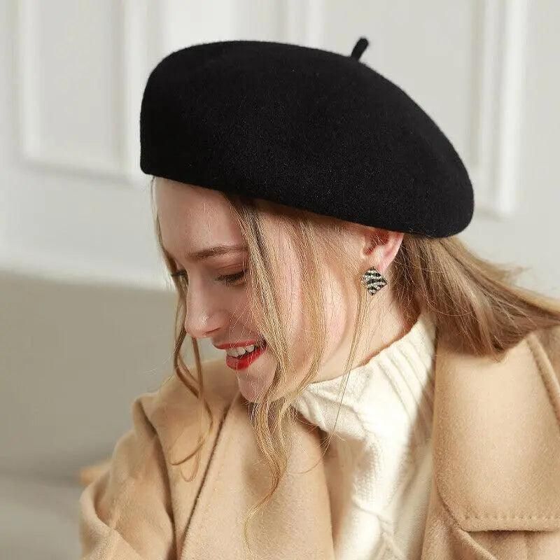 Women Ladies Beanie Wool French Beret Newsboy Hat Cap Winter Warm Hats Girls view 8