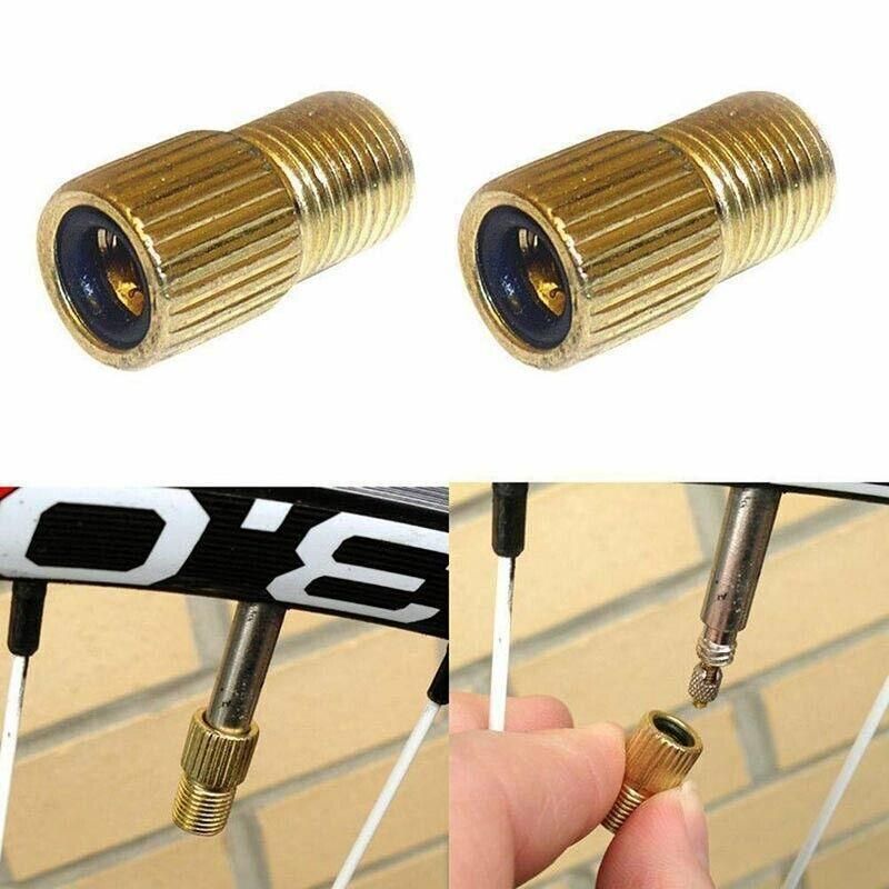 Bicycle Pump Adapters Converter Presta To Schrader Bike Valve Tyre Connector view 2