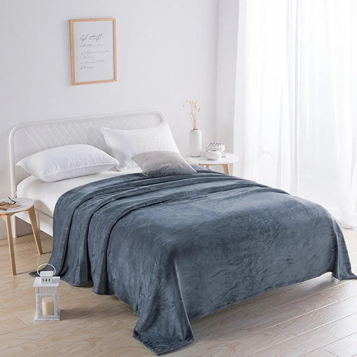 Soft Winter Flannel Blanket for Office Home Lunch Break Warm Cozy Throw view 11