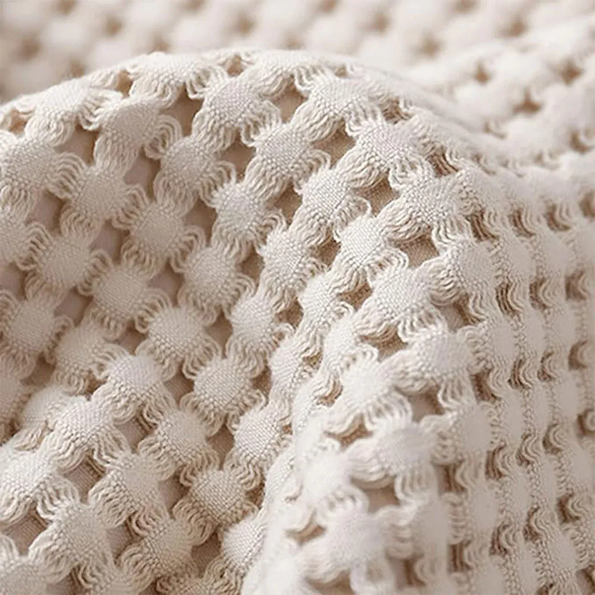 Waffle Sofa Blanket Thin Lightweight Throw Soft Cover Couch Bed Living Room view 5