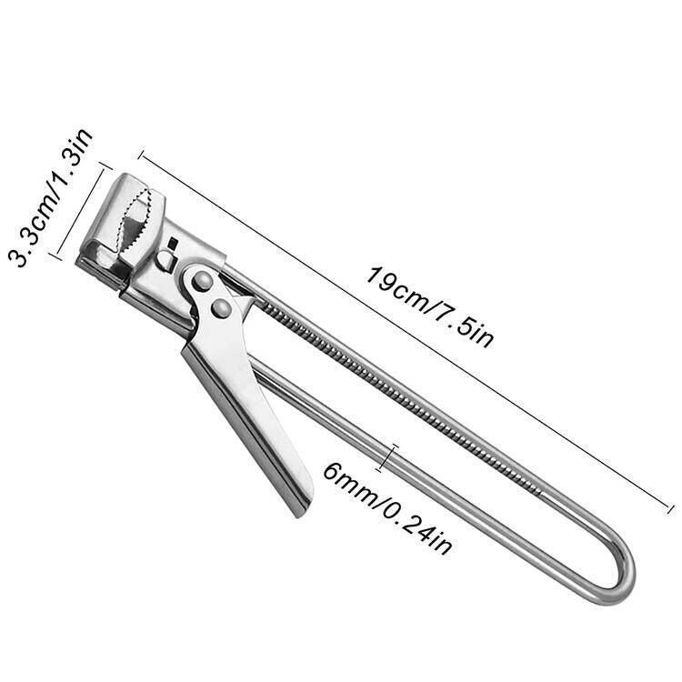 Bottle Opener Multifunctional Beer Adjustable Stainless Steel Jar Lid Gripper Au view 3