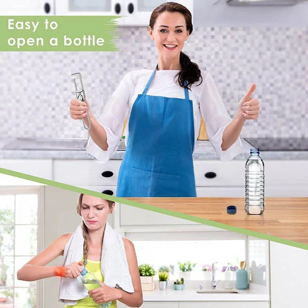 Bottle Opener Multifunctional Beer Adjustable Stainless Steel Jar Lid Gripper Au view 4
