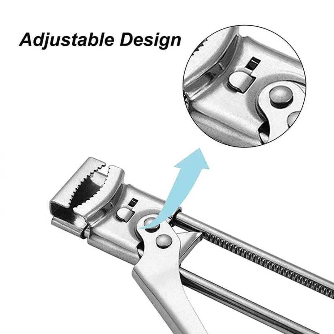Bottle Opener Multifunctional Beer Adjustable Stainless Steel Jar Lid Gripper Au view 6