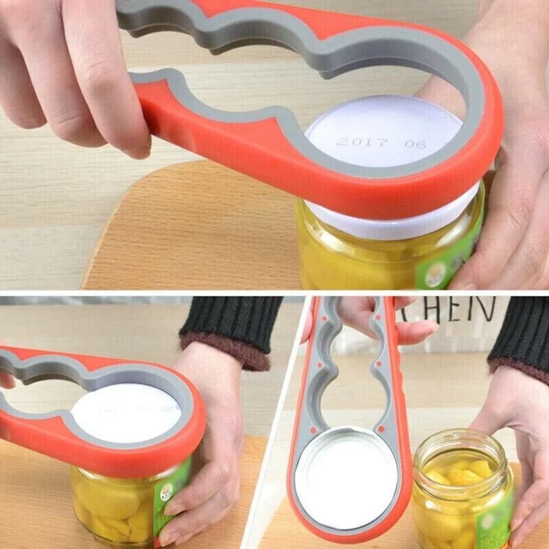 Silicone Jar Can Opener Multi-Purpose Lids Cap Arthritis Bottle Opener Easy view 5