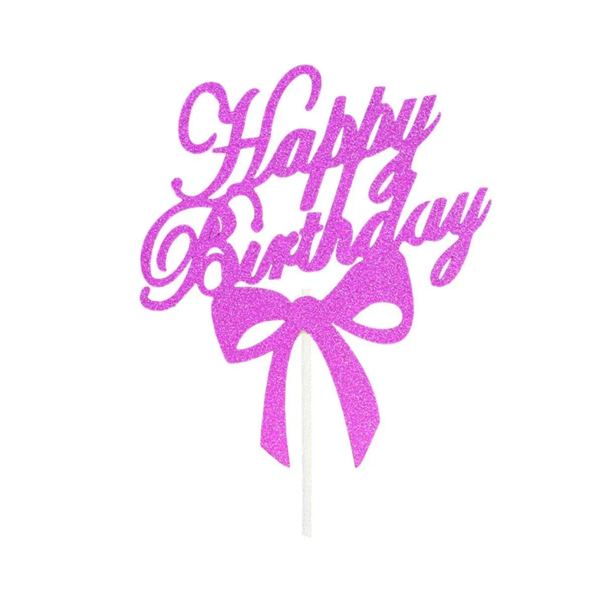 Happy Birthday Cake Topper Colour Printed Acrylic Party Decorations - Rose — image 1