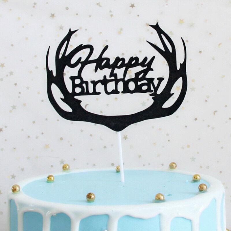 Happy Birthday Cake Topper Colour Printed Acrylic Party Decorations - Rose view 8