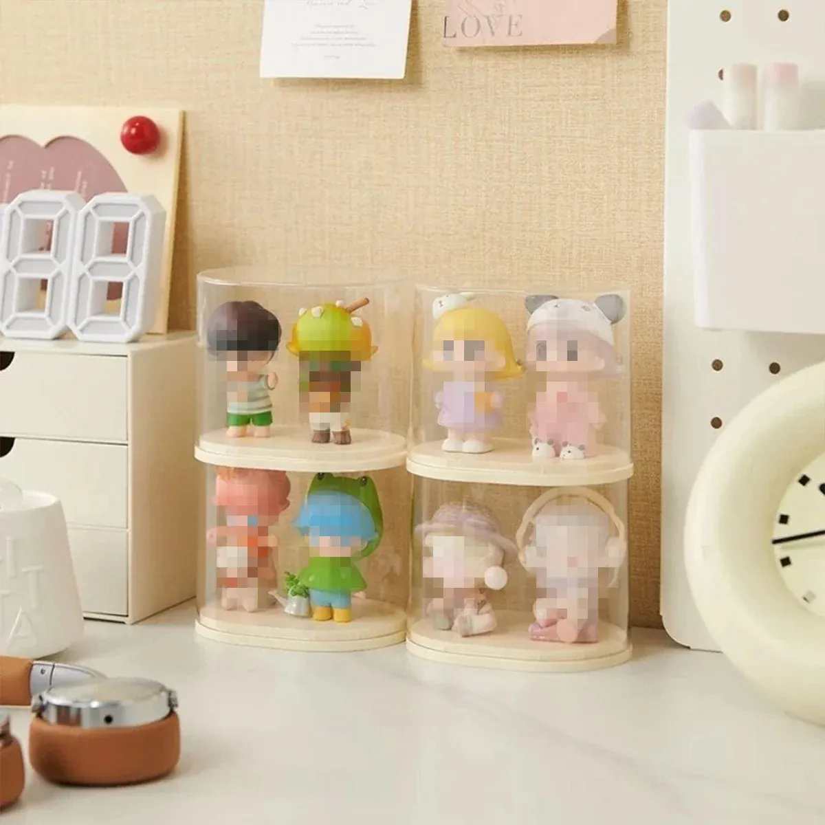 2pcs Clear Acrylic Display Case Transparent Box for Collectibles Dolls Figures - M view 9