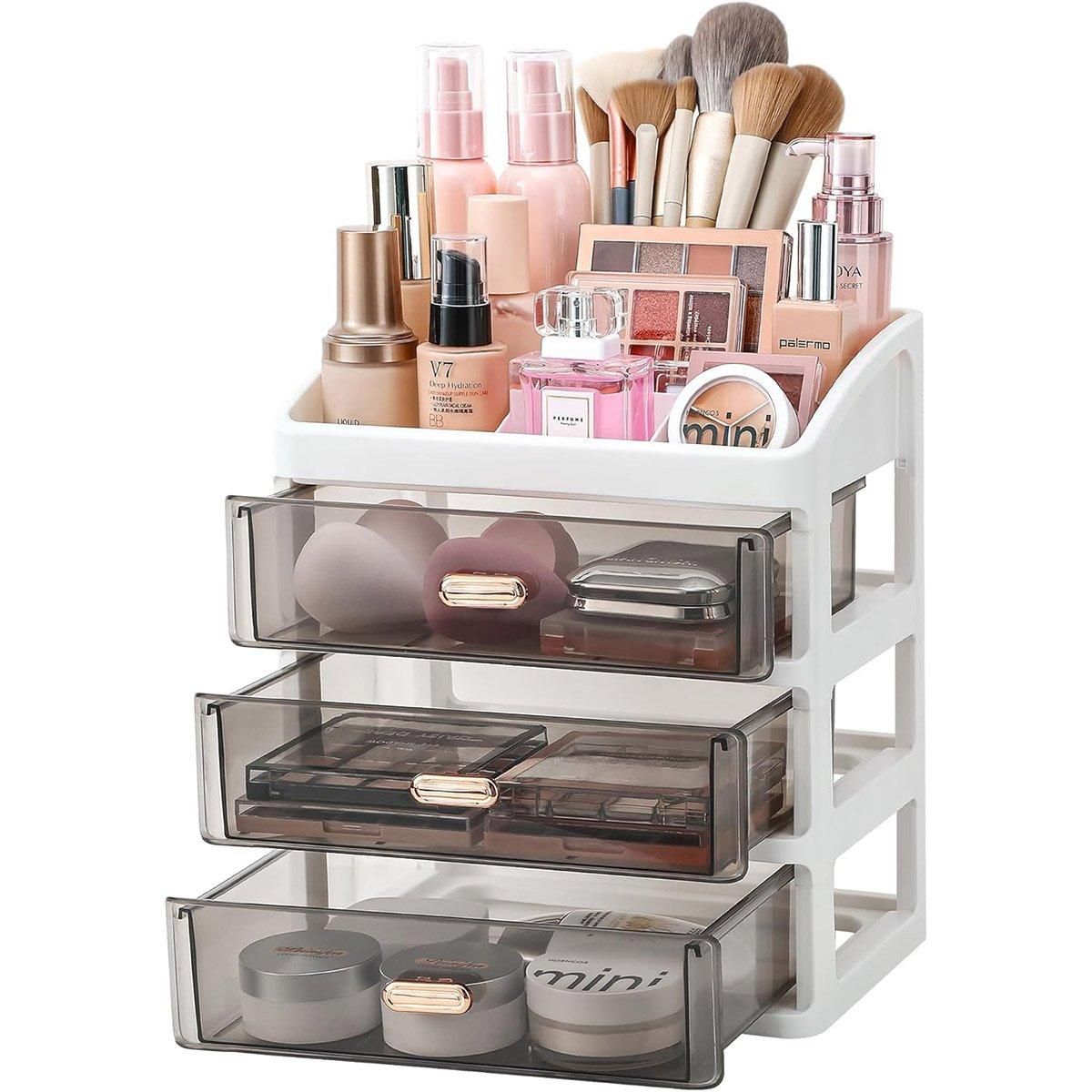 3Layer Cosmetic Organiser Storage Drawer Case Makeup Box for Home and Bathroom view 2