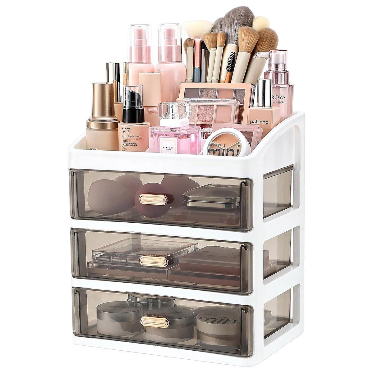 3Layer Cosmetic Organiser Storage Drawer Case Makeup Box for Home and Bathroom view 9