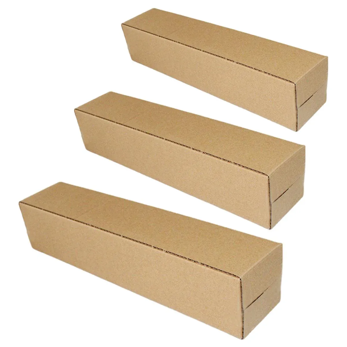 50pcs Long Strip Carton Flat Square Durable Shipping Boxes for Packaging view 3