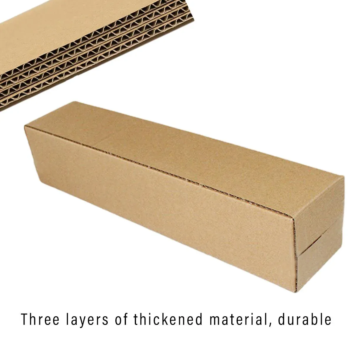 50pcs Long Strip Carton Flat Square Durable Shipping Boxes for Packaging view 5