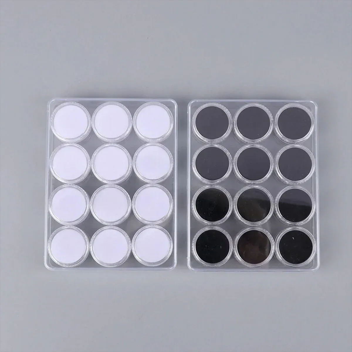 Transparent Round Gemstone Display Box Organizer Case with Lid Storage view 15