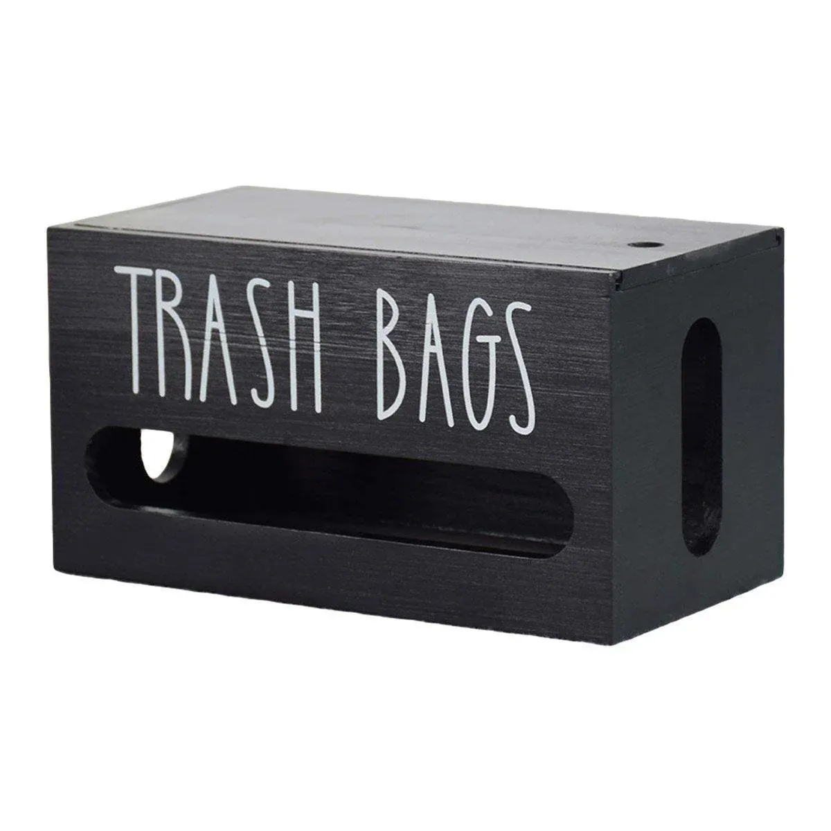 Wooden Plastic Bag Storage Box Hanging Rubbish Bag Organizer Extractable Tissue view 2
