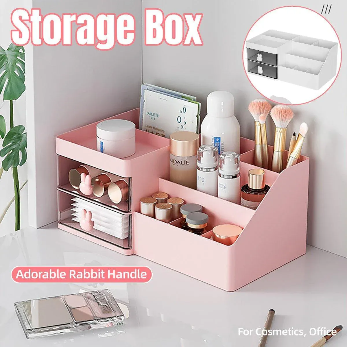 Cartoon Drawer Type Cosmetic Jewelry Storage Box Desktop Student Stationery view 2