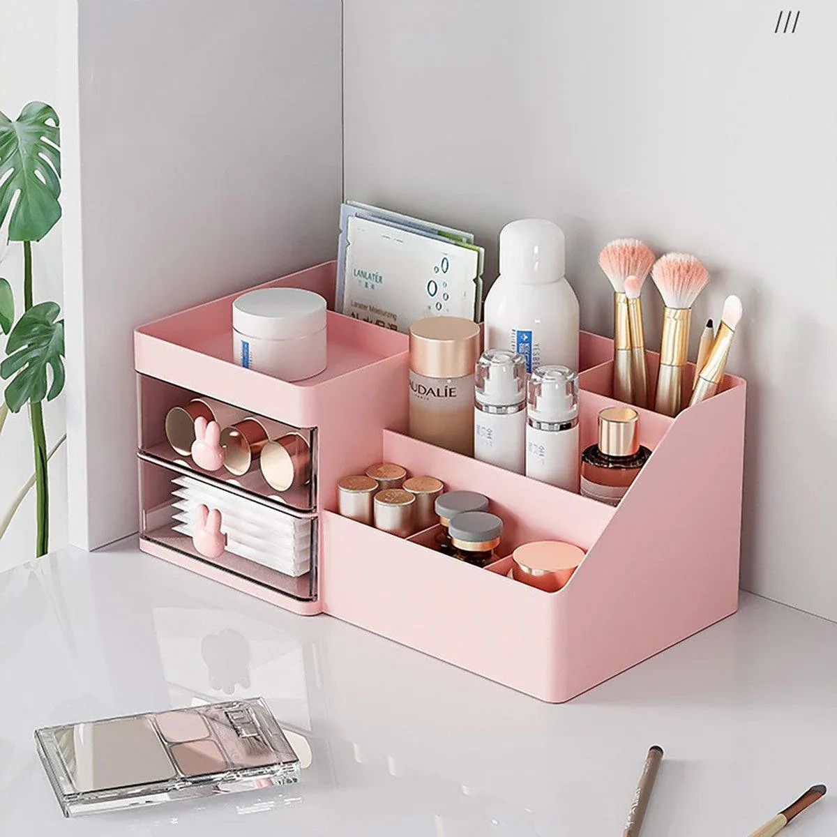 Cartoon Drawer Type Cosmetic Jewelry Storage Box Desktop Student Stationery view 9
