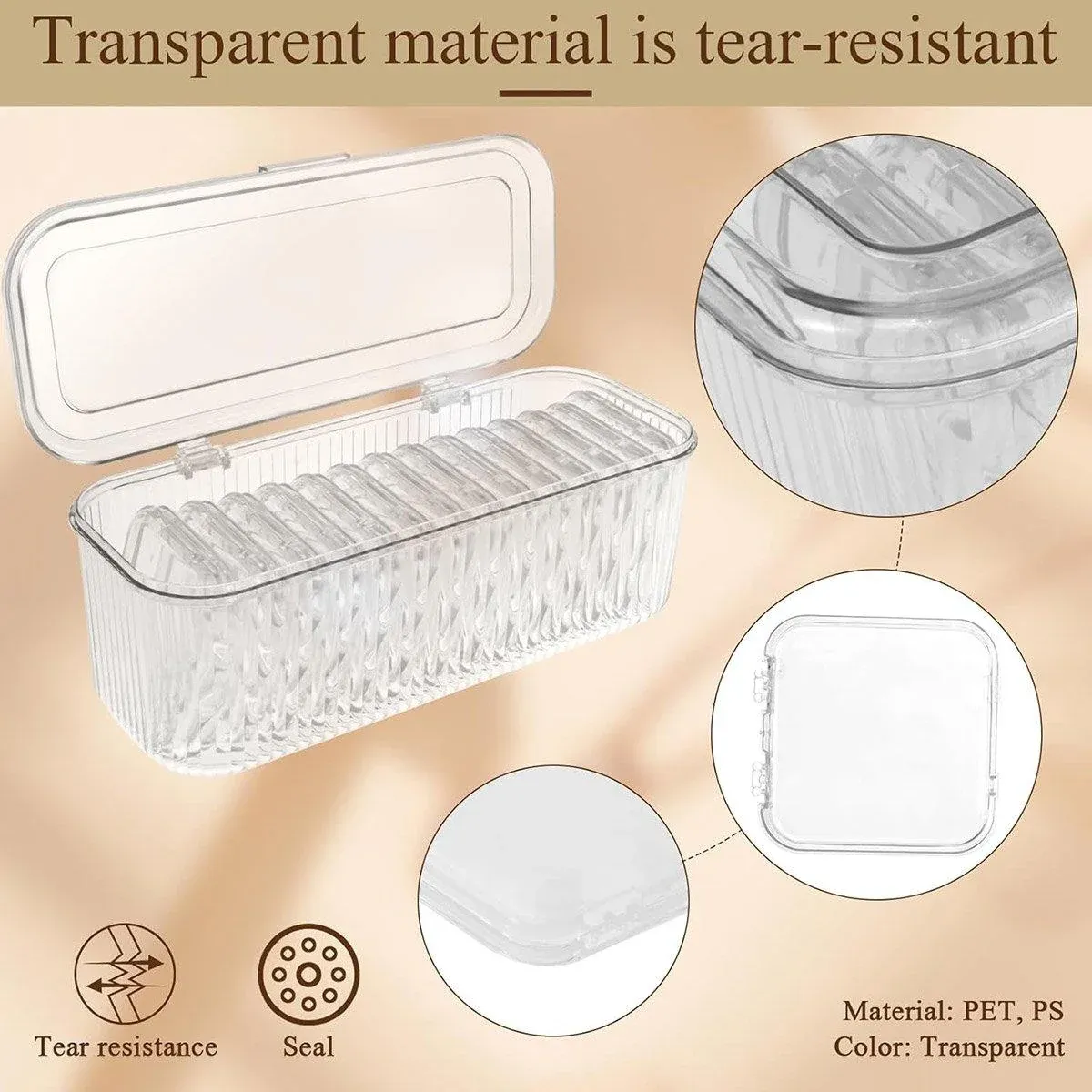15pcs Transparent Storage Box Jewelry Organizer Bracelet Necklace Anti-Oxidation view 4