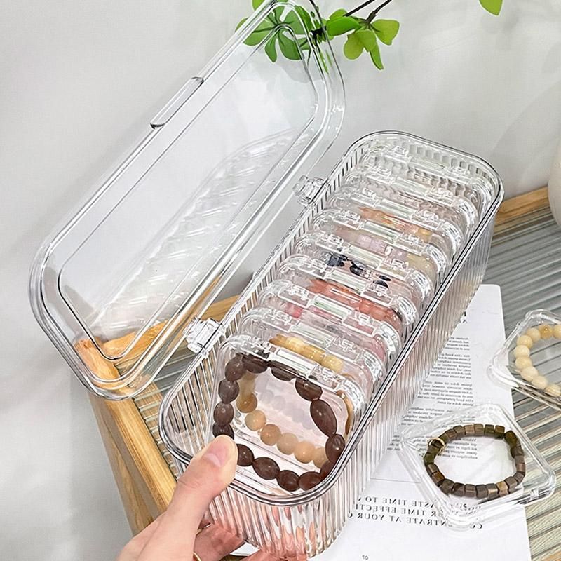 15pcs Transparent Storage Box Jewelry Organizer Bracelet Necklace Anti-Oxidation view 12
