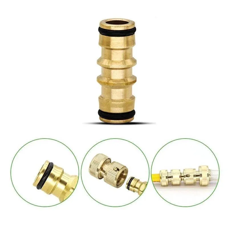 Brass Garden Hose Connector Fitting Double End Quick Joiner for 12mm Pipe Repair view 5