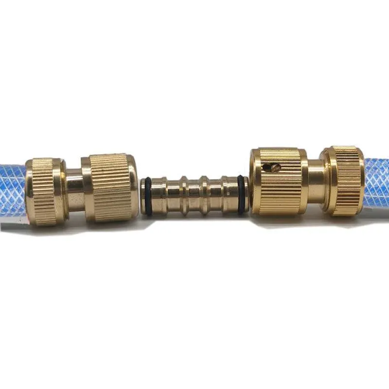 Brass Garden Hose Connector Fitting Double End Quick Joiner for 12mm Pipe Repair view 6