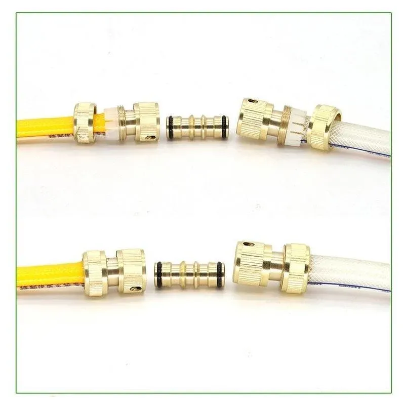 Brass Garden Hose Connector Fitting Double End Quick Joiner for 12mm Pipe Repair view 7