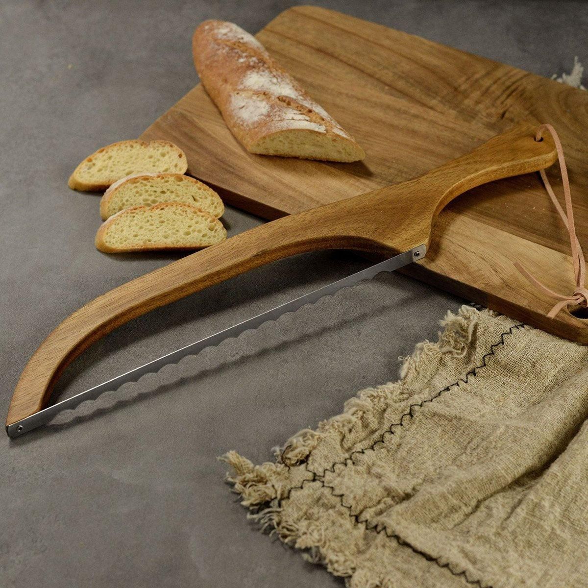 Wooden Bread Cutter Saw for Perfect Slice Cutting Tool Bread Slicer Kitchen view 10