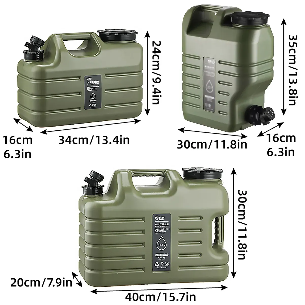 Outdoor Camping Water Storage Bucket with Faucet Portable Square Drinking Tank view 4
