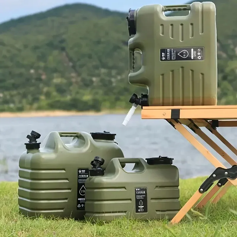 Outdoor Camping Water Storage Bucket with Faucet Portable Square Drinking Tank view 7