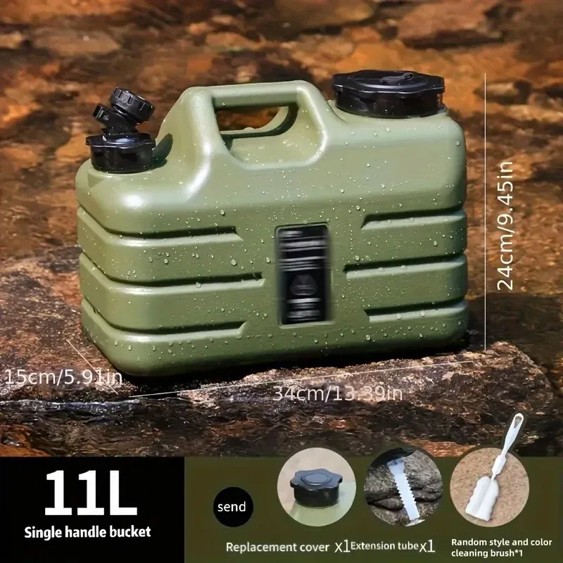 Outdoor Camping Water Storage Bucket with Faucet Portable Square Drinking Tank view 8