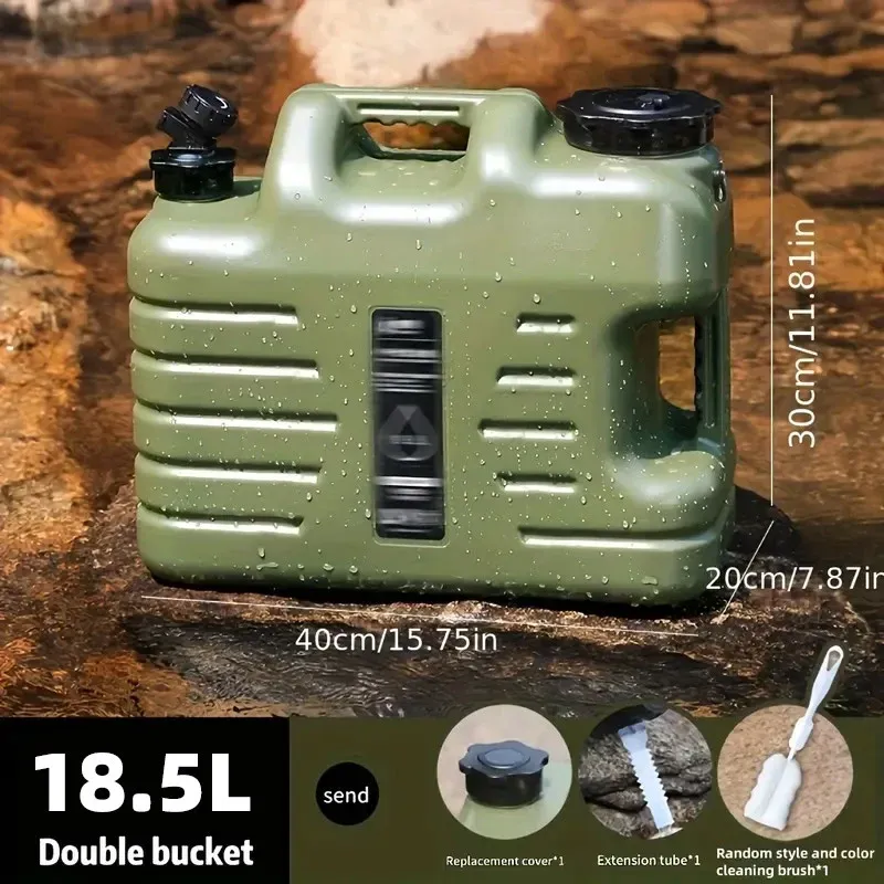 Outdoor Camping Water Storage Bucket with Faucet Portable Square Drinking Tank view 10