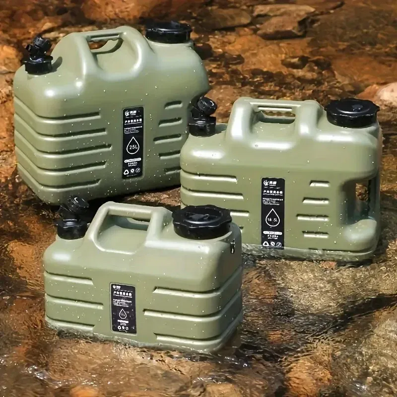Outdoor Camping Water Storage Bucket with Faucet Portable Square Drinking Tank view 11