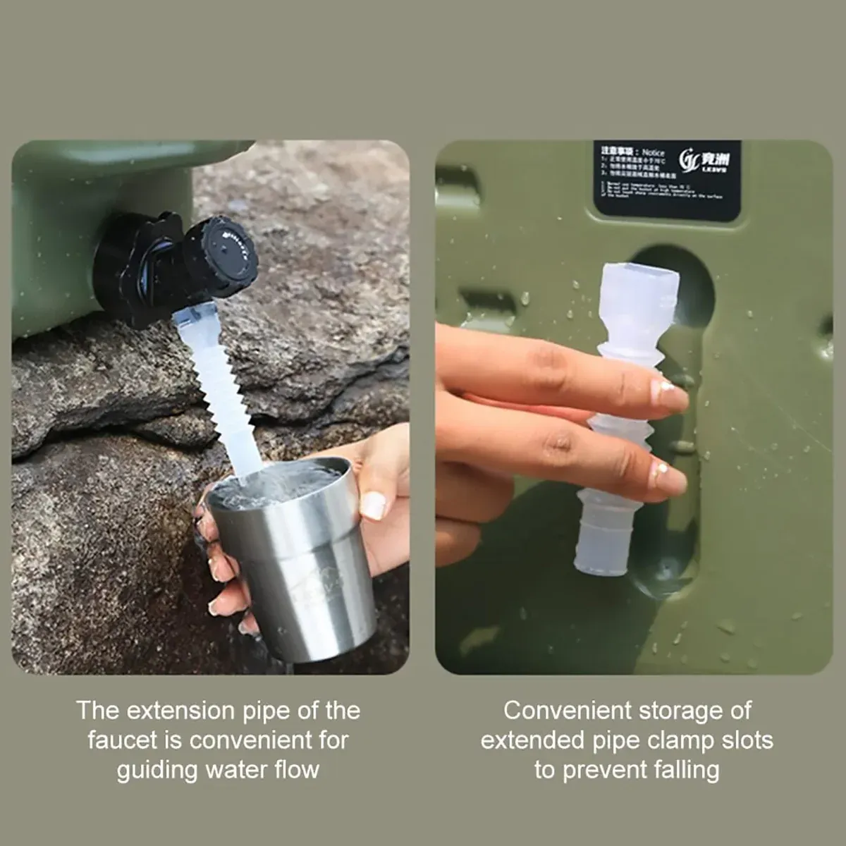 Outdoor Camping Water Storage Bucket with Faucet Portable Square Drinking Tank view 15
